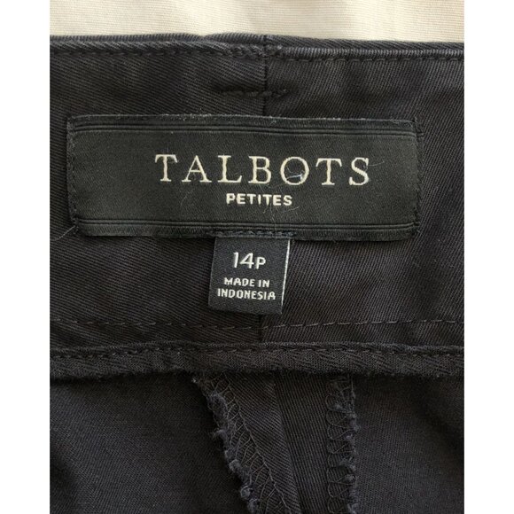 Talbots Petite Black Shorts Women 14P Pockets Cotton Capsule Wardrobe Minimalist - Picture 3 of 9